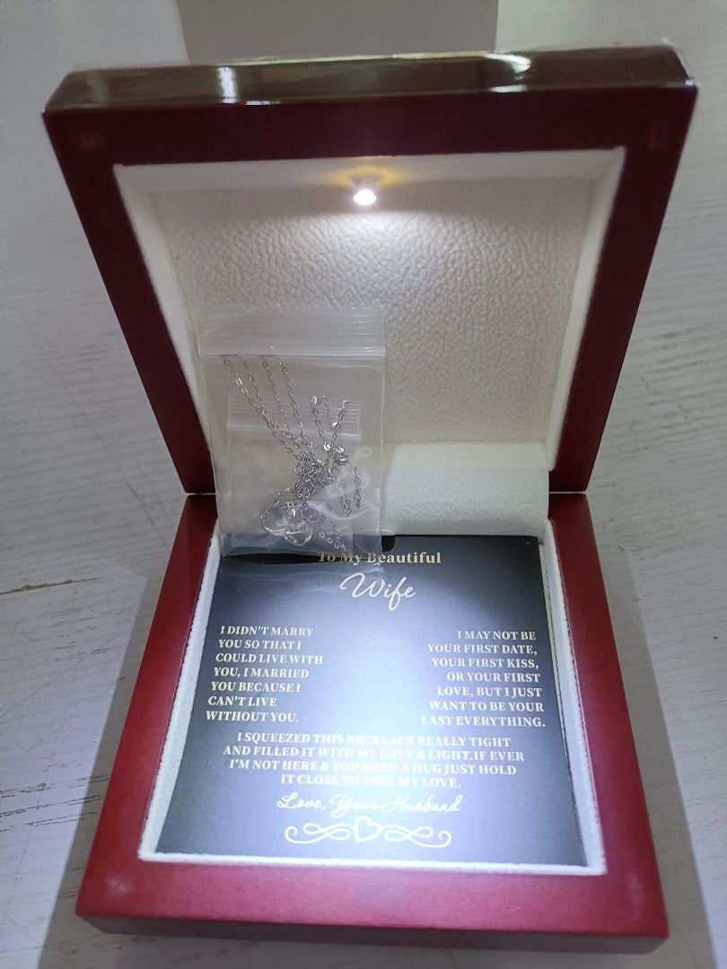 Diamond 925 Silver Pendant Necklace Eternal Star Gift